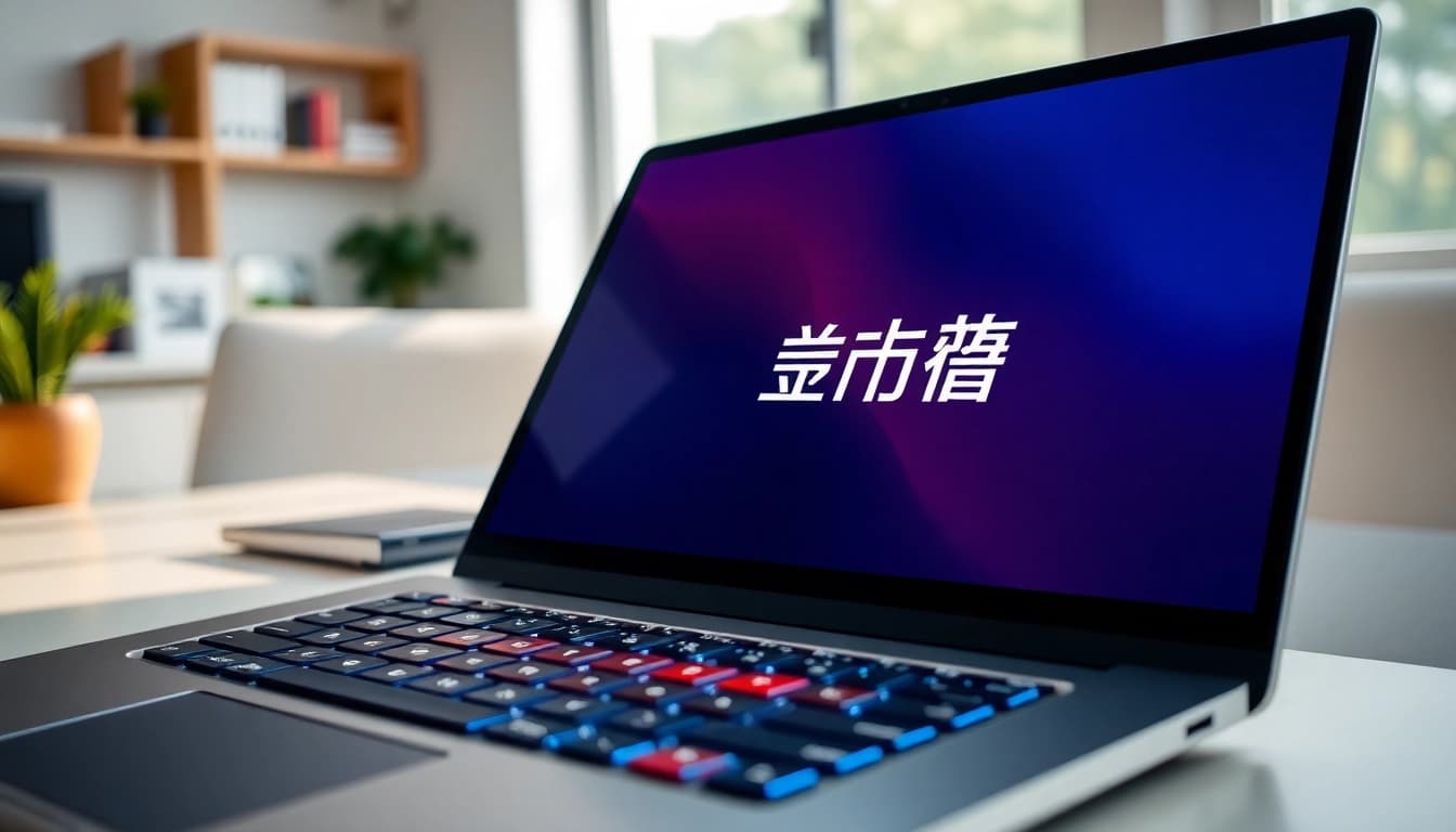 Experience the sleek interface of 搜狗输入法 on a modern laptop, emphasizing innovation.