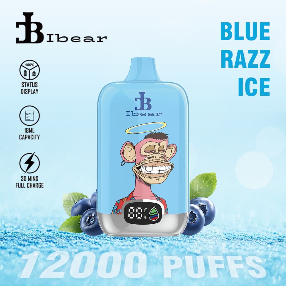 Ibear Shop – 12k Digital Box | Blue Razz Ice – Die beste E-Zigarette in Deutschland kaufen