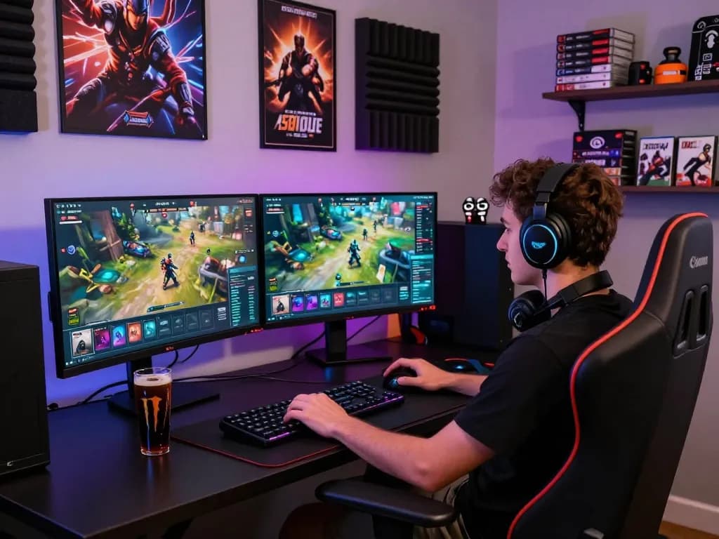Engaging gaming platform setup showcasing user interactivity on ligasedayu.com