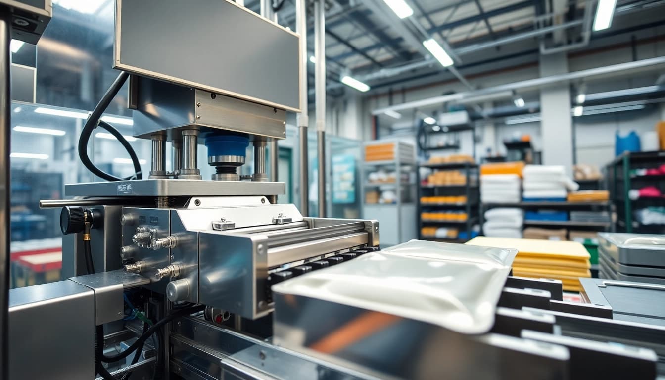 Showcasing advanced SA Packaging Machinery operating efficiently in a modern industrial environment.