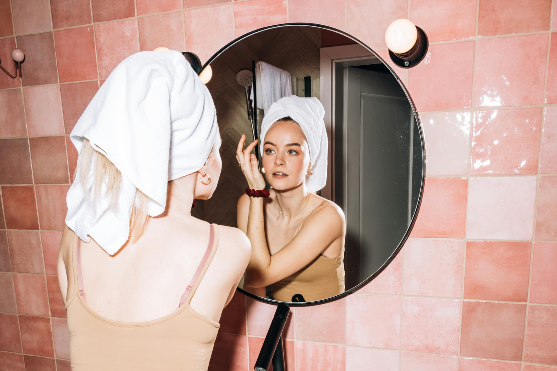 Elegant Bathroom Mirror with Front &amp; Back LED Lighting