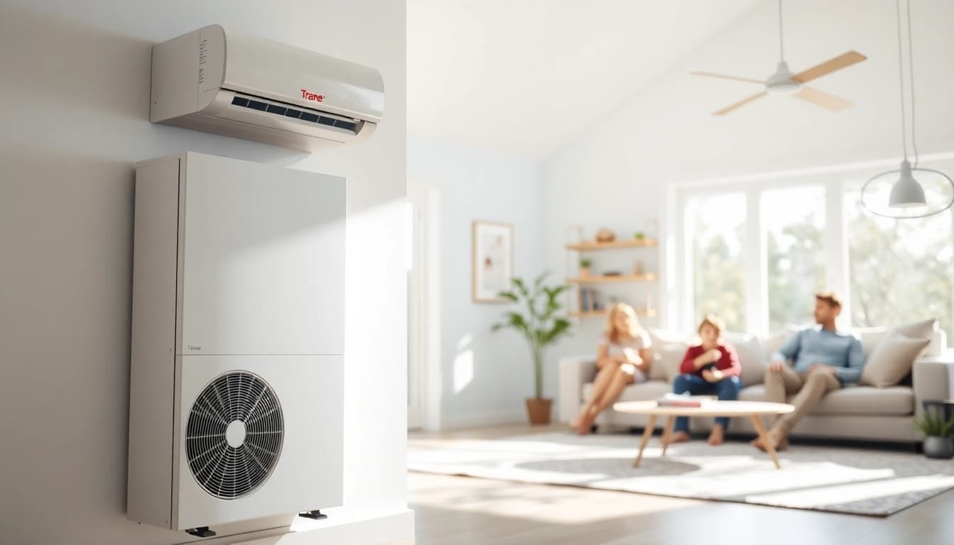 Trane Alberta HVAC system enhancing comfort in a modern home environment.