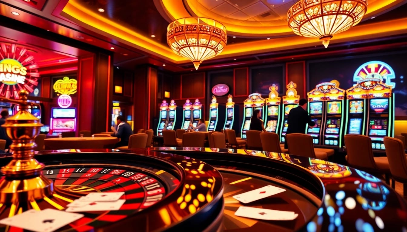 Experience excitement at https://king88.limited/ with gamblers engaged in thrilling roulette and poker games.
