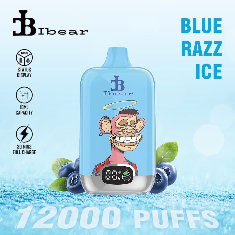 Ibear Shop – 12k Digital Box | Blue Razz Ice – Die beste E-Zigarette in Deutschland kaufen