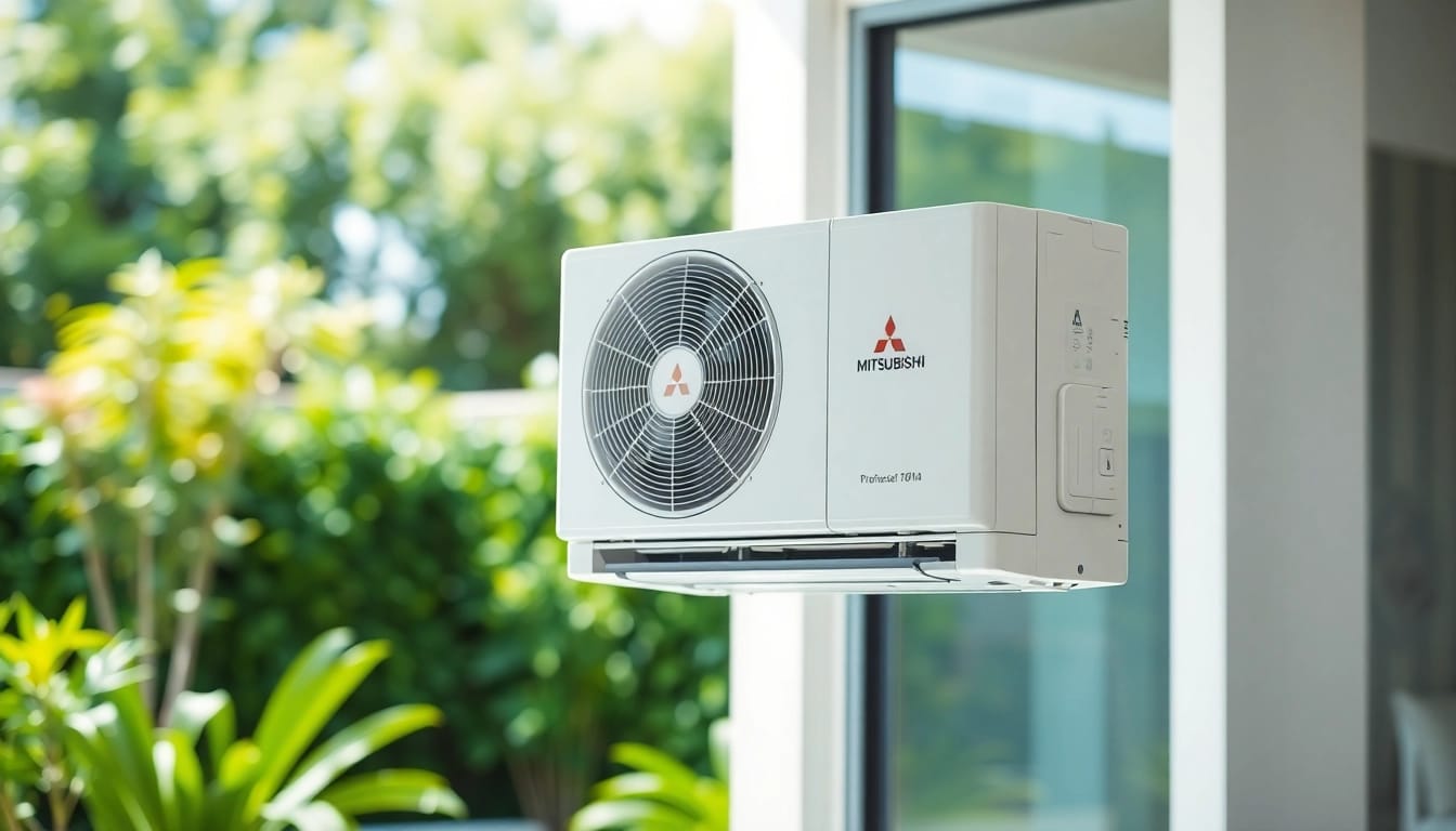Install a Mitsubishi mini split AC unit for efficient cooling in a modern setup.
