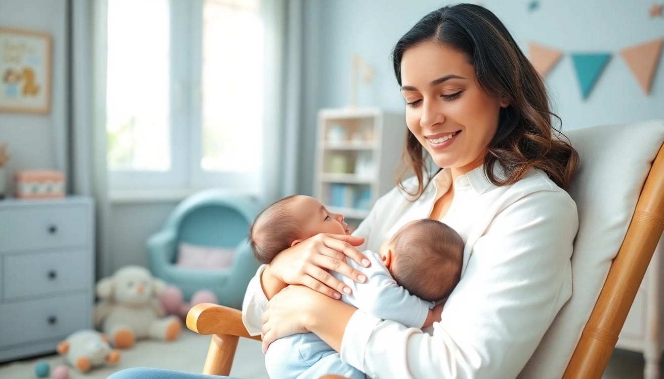 Enhance your understanding of Maternal mental health while observing a mother peacefully nurturing her baby.