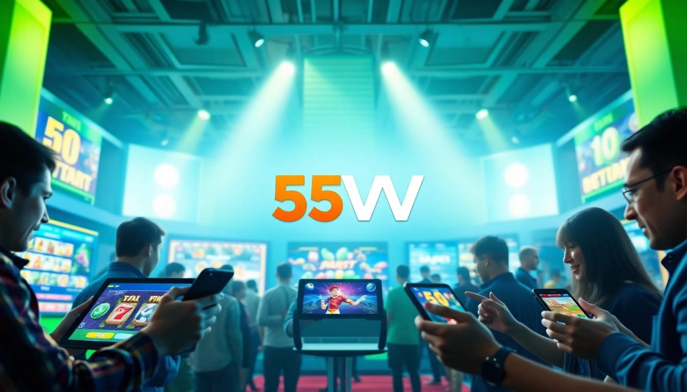 55VV's innovative online betting platform displaying exciting game options and interactive user engagement.