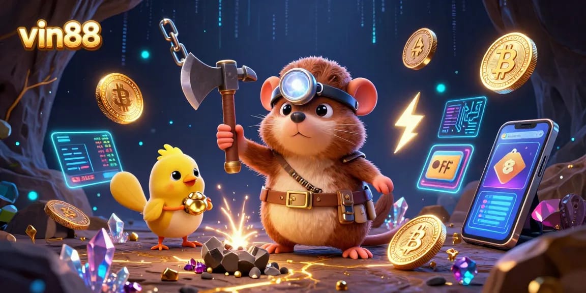 Experience thrilling gameplay at vin88 while exploring an exciting treasure hunt in a vibrant 3D casino scene.