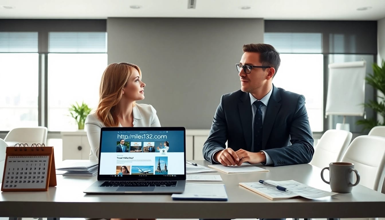 Explore selling options at https://miles123.com with professionals in a modern office setting.