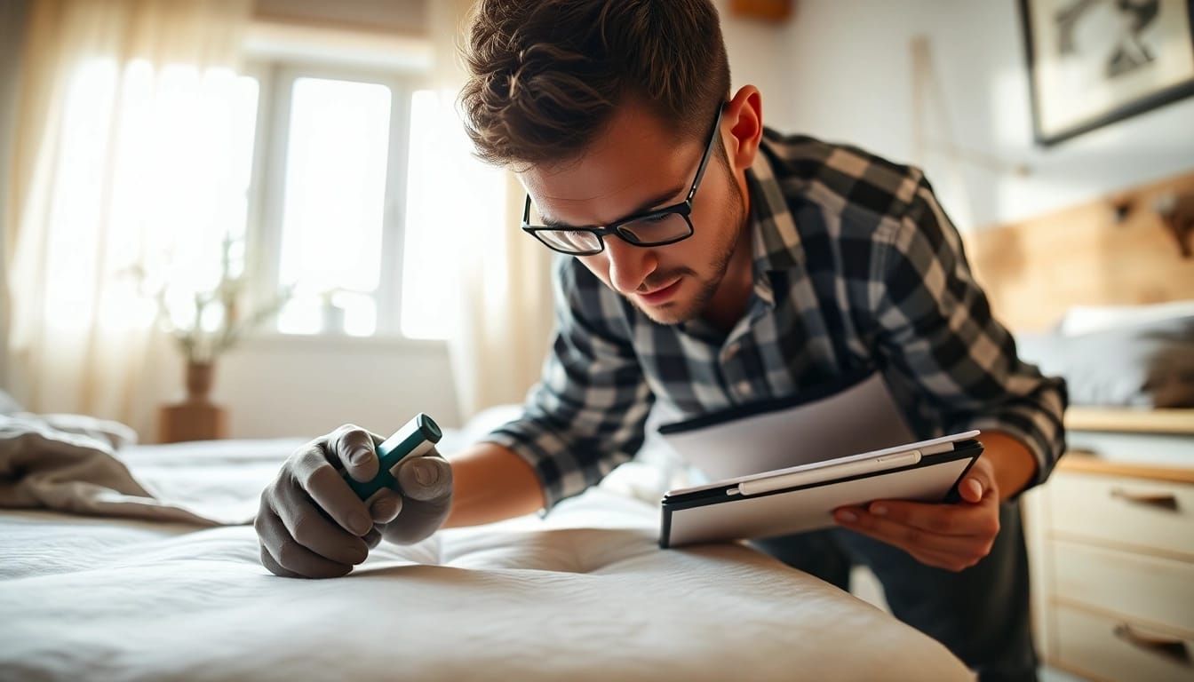 Professional bed bug extermination inspection at https://affordablebedbugexterminators.com