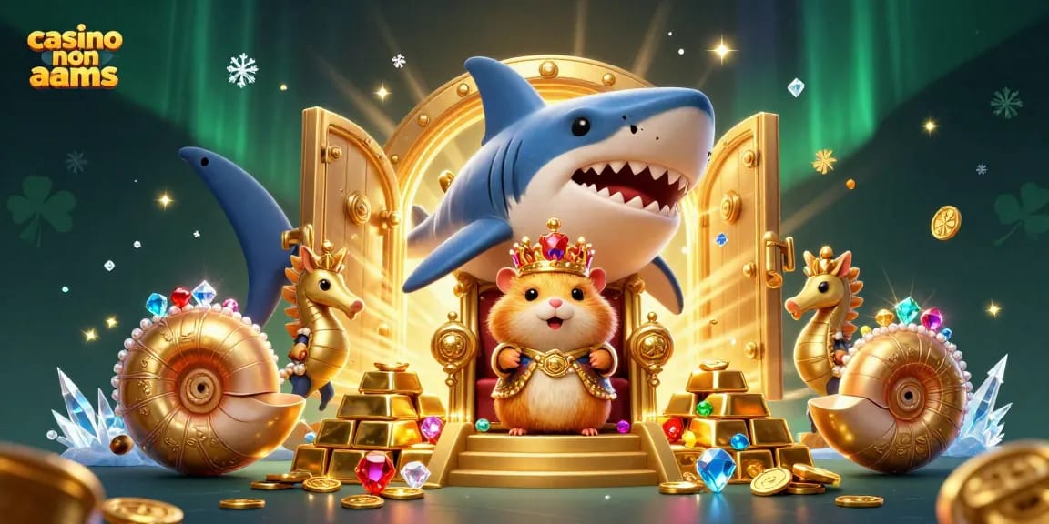 Gioco coinvolgente nei casino non AAMS con re di hamster e guardie cavalluccio marino.