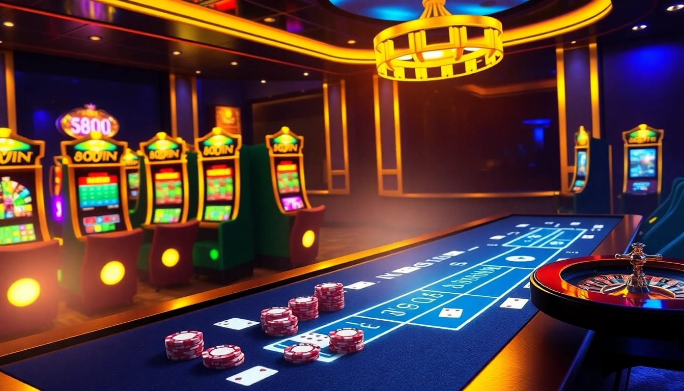 Engaging gamblers at the table with 58win online casino games and vibrant visuals.