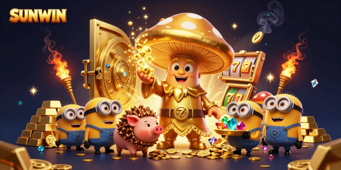 Experience SUNWIN's magical gaming with golden treasures and vibrant slot elements.