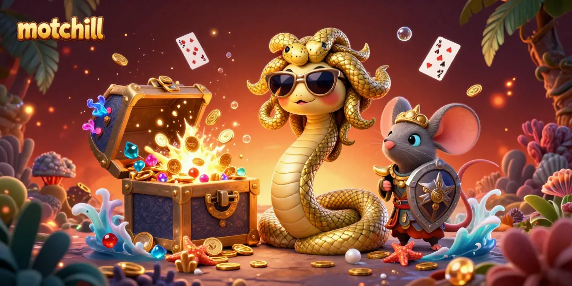 Experience thrilling gameplay with motchill while enjoying fun casino-themed visuals from 3D cartoony characters.