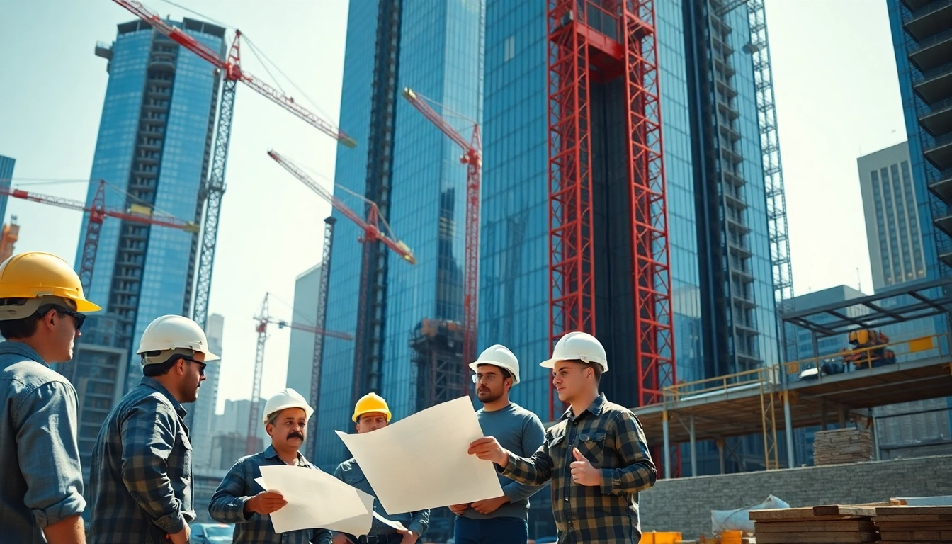 Manhattan General Contractor overseeing skilled workers at a busy construction site.