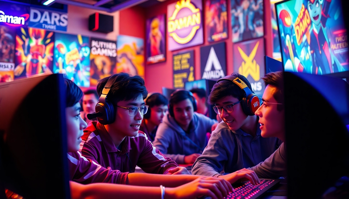 Engaged players actively enjoying daman games in a vibrant gaming atmosphere.