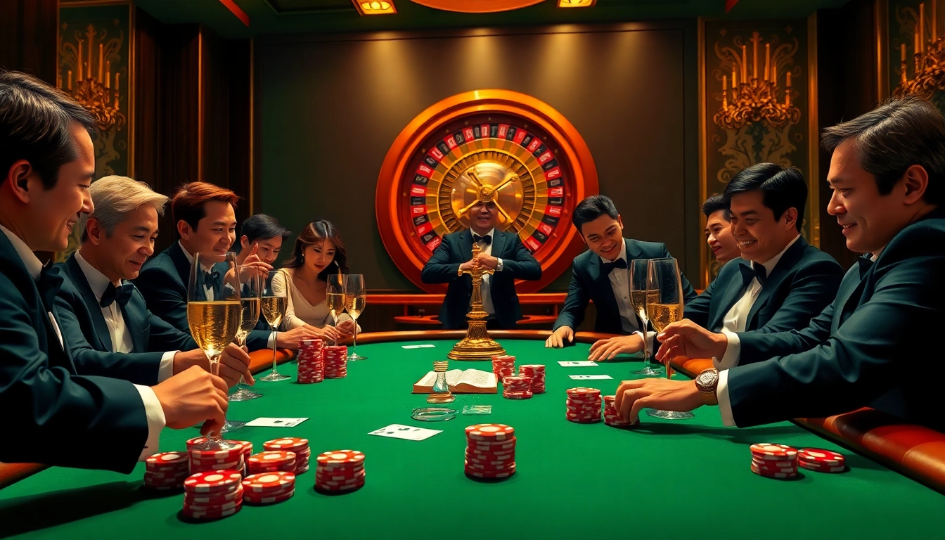 Lô Đề Trực Tuyến captivates players at a high-stakes poker table, showcasing excitement and strategy.