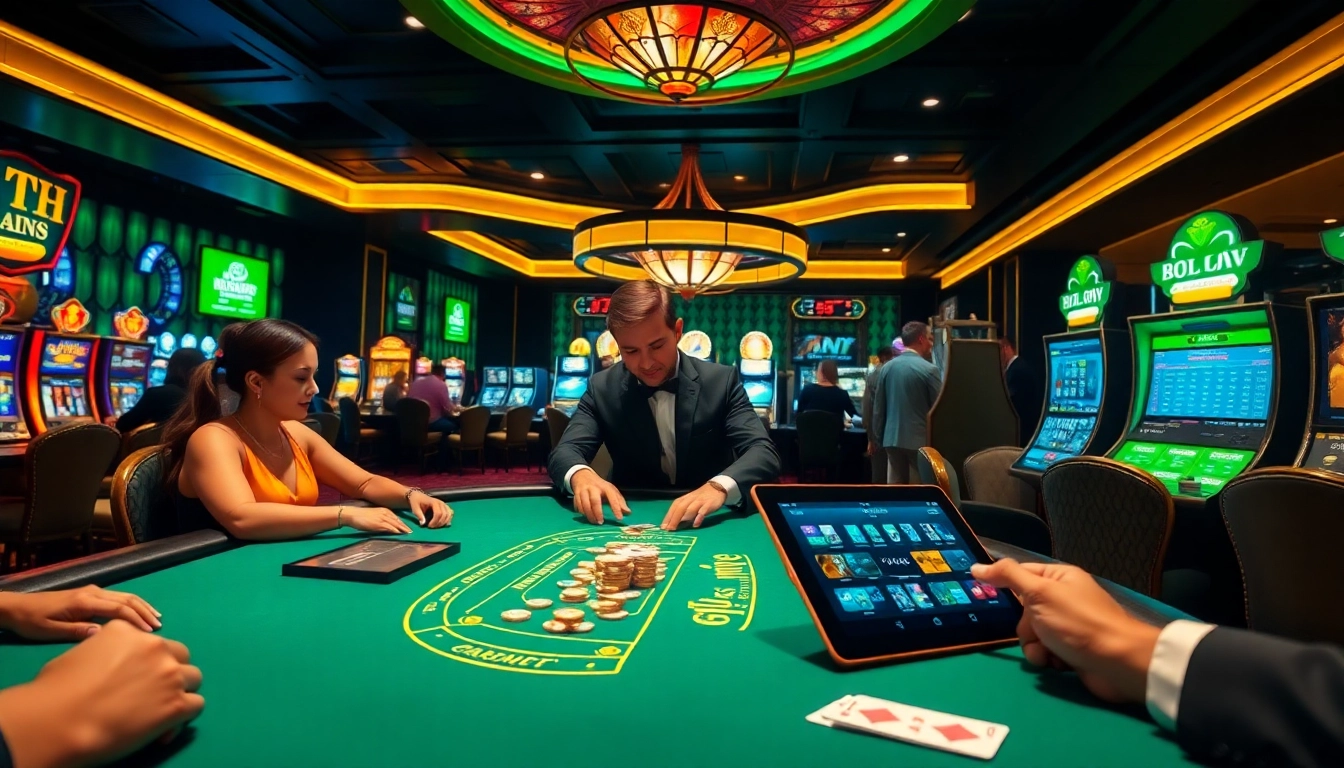 Players engaging at the blackjack table showcasing the excitement of https://bl555.fashion/ online casino experience.