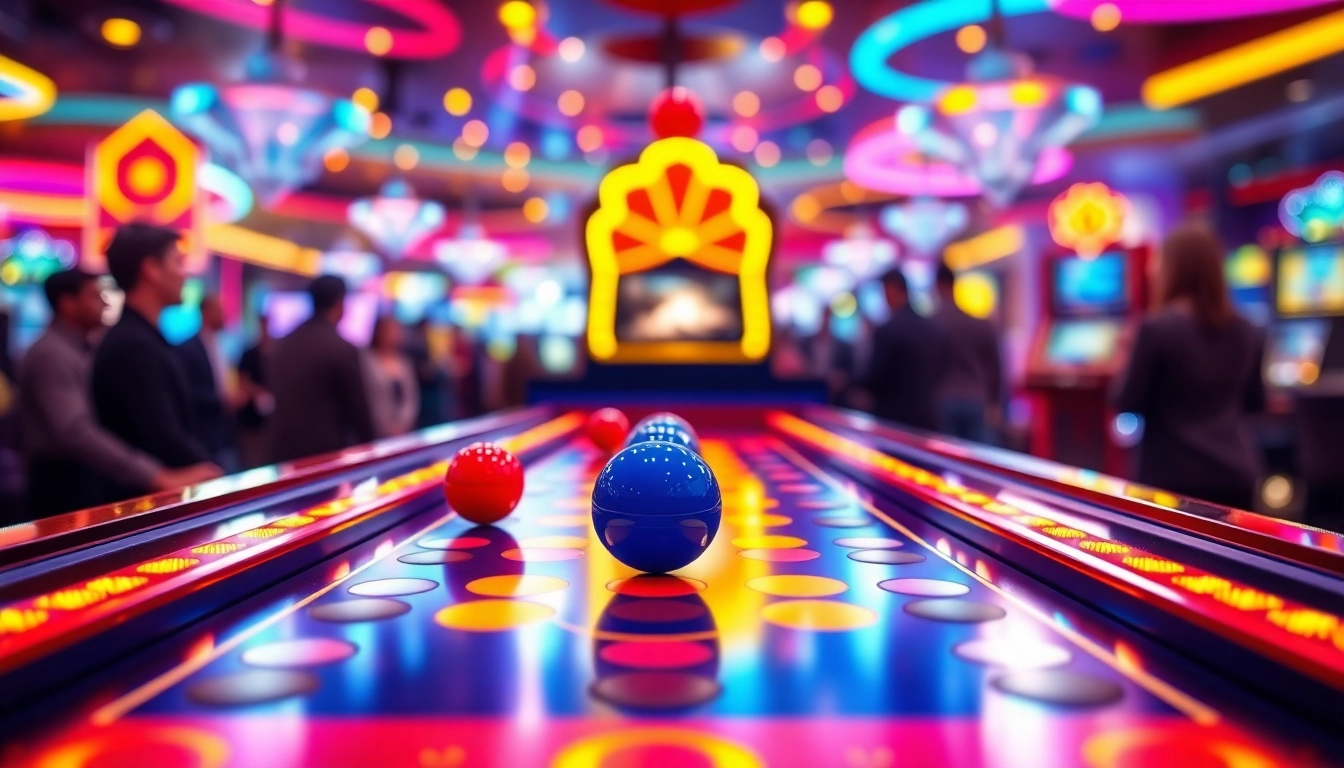 Analyze plinko game reviews with vibrant game board and players in a casino setting.