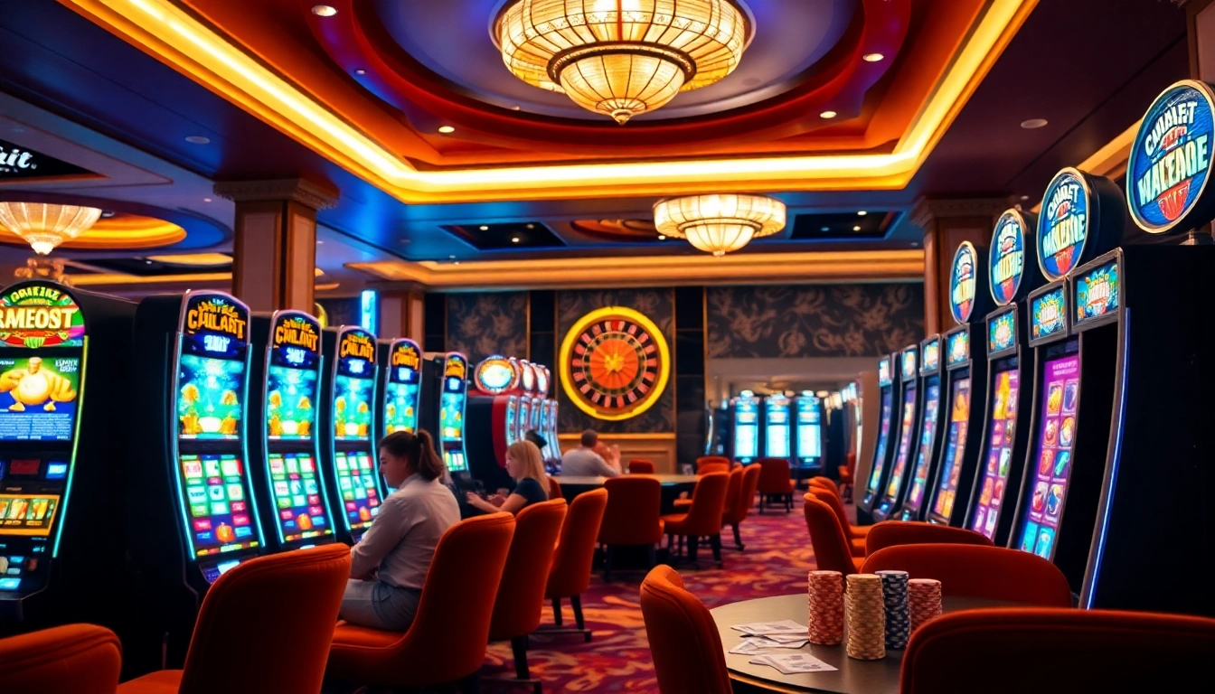 Experience thrilling slot gacor action with vibrant casino visuals and engaged players.
