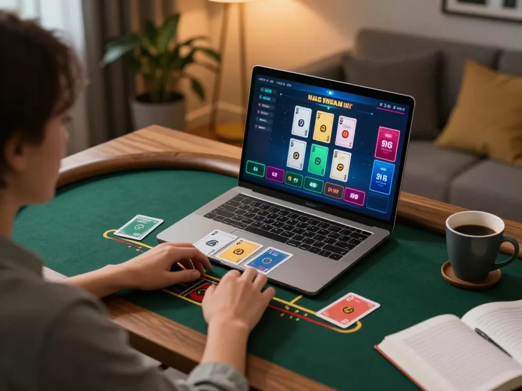 Engage in strategic gameplay on https://78wina.biz/ with a user enjoying online blackjack.
