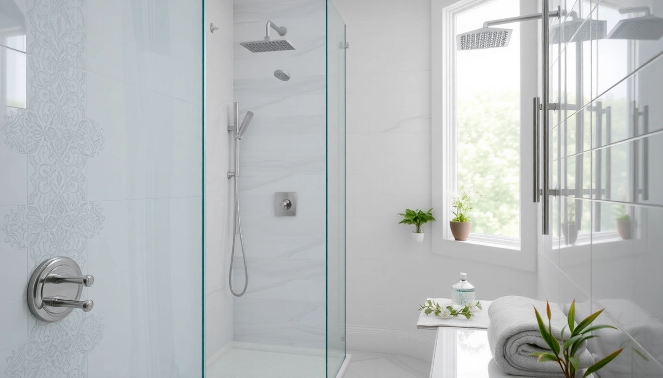 Experience elegant showers in a luxurious bathroom setting with modern design elements.