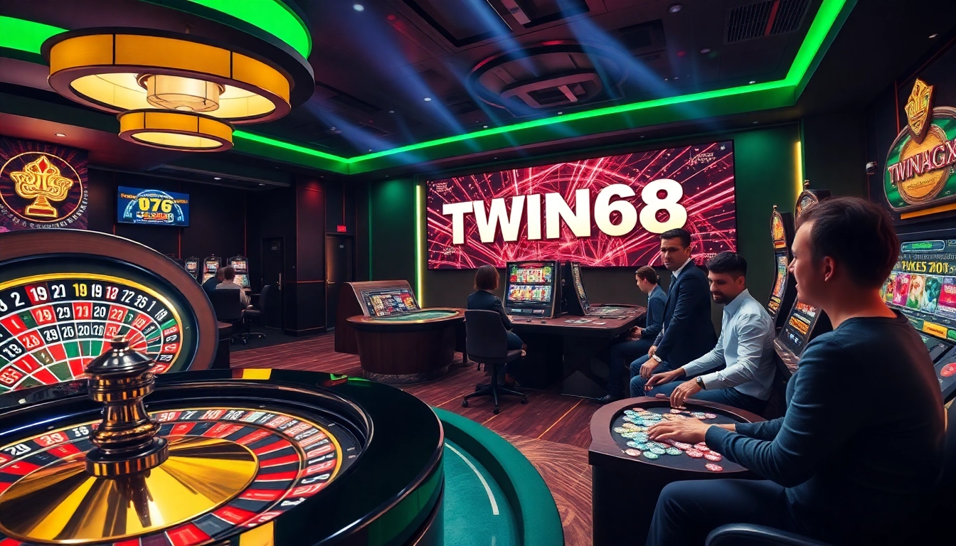 TWIN68 players enjoying an immersive casino experience at a professionally designed gambling venue.