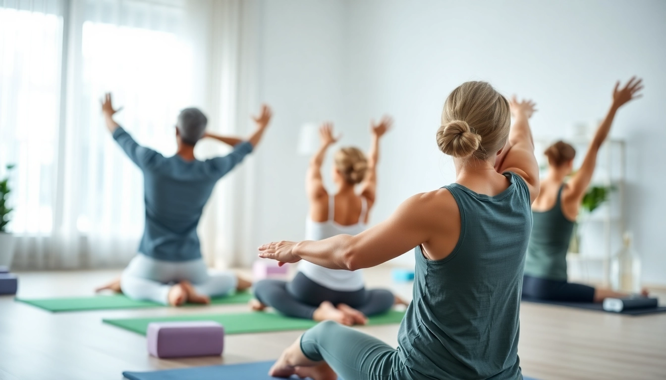 Practitioners showcasing effective back pain remedies through gentle stretches on yoga mats.