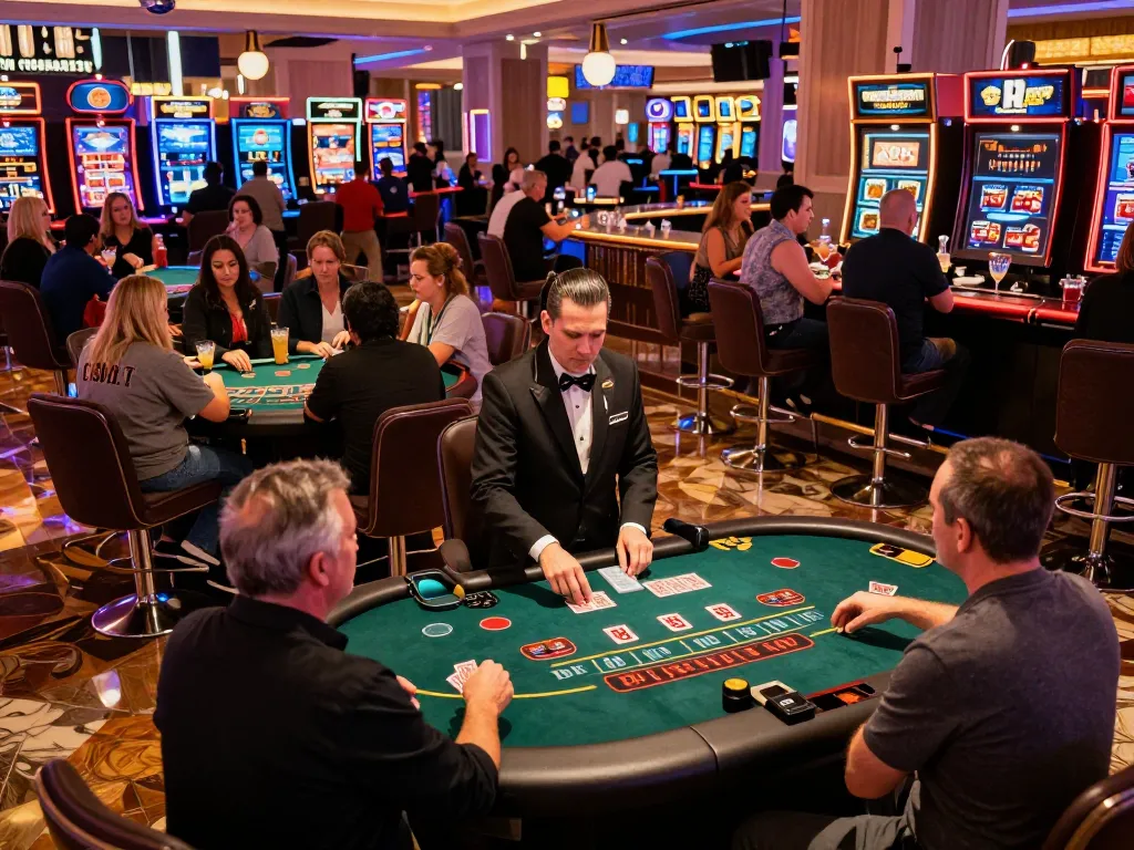 Players engaging at blackjack tables and enjoying the thrill of winning strategies at https://33cc.info/ casino.