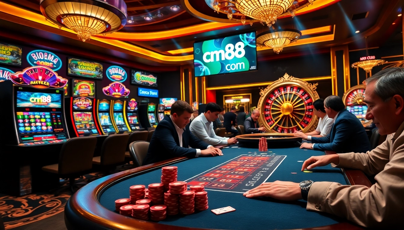 Experience the thrill of cm88 com at a vibrant casino table filled with excitement.