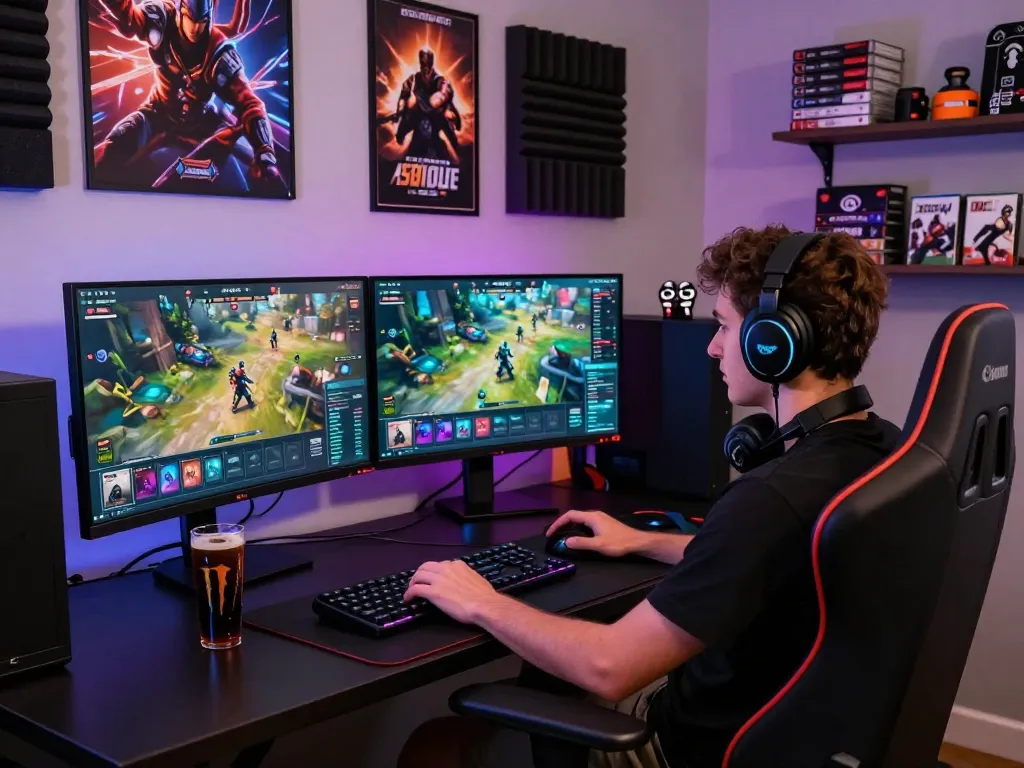 Engaging gaming platform setup showcasing user interactivity on ligasedayu.com