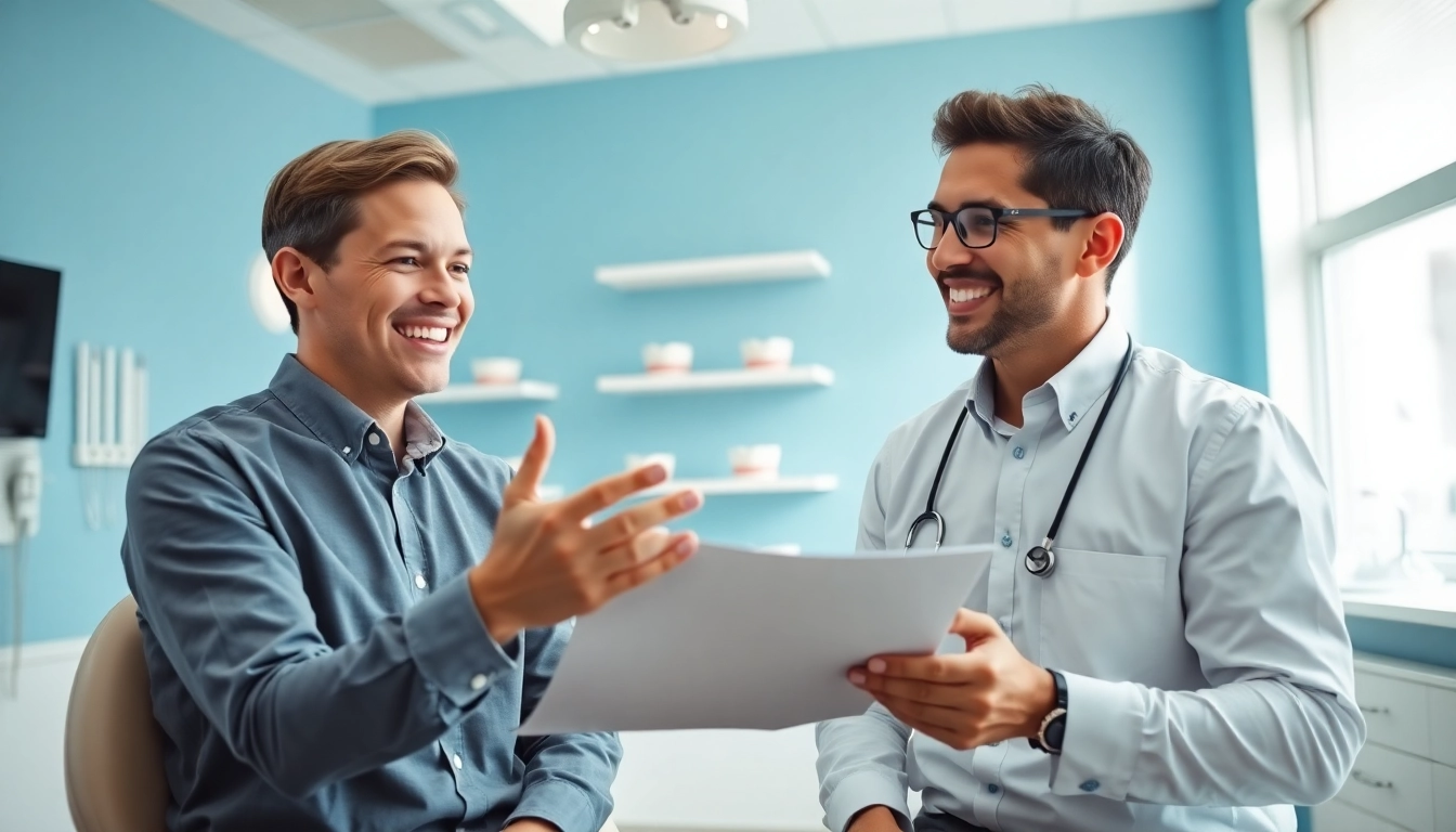 Level orthodontics north: Caring orthodontist discussing treatment options with engaged patient.