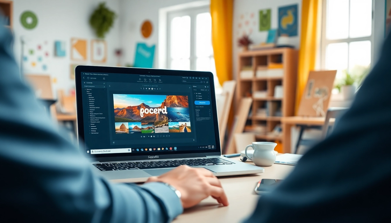 Edit photos effortlessly with 美图秀秀电脑版 software in a modern workspace setup.
