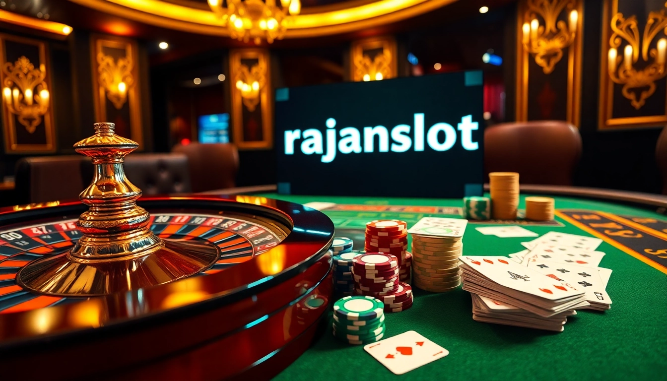 Experience the thrill of kerajaanslot with vibrant casino elements and luxury.
