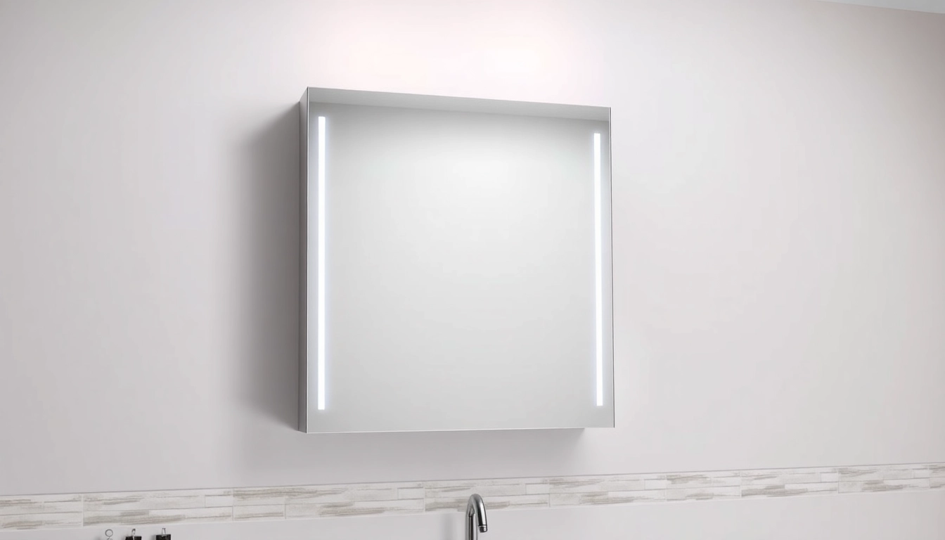 Gestalten Sie Ihr Bad mit dem eleganten sonni Spiegelschrank mit Beleuchtung und Steckdose.