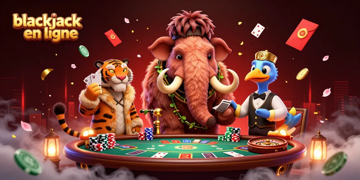Jouez à blackjack en ligne avec le bouncer mammouth, le VIP tigre et le portier dodo.