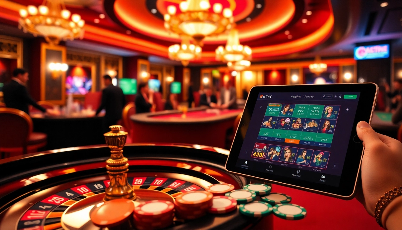 A thrilling casino experience at https://j88.gives/, showcasing poker chips and an exciting roulette table.