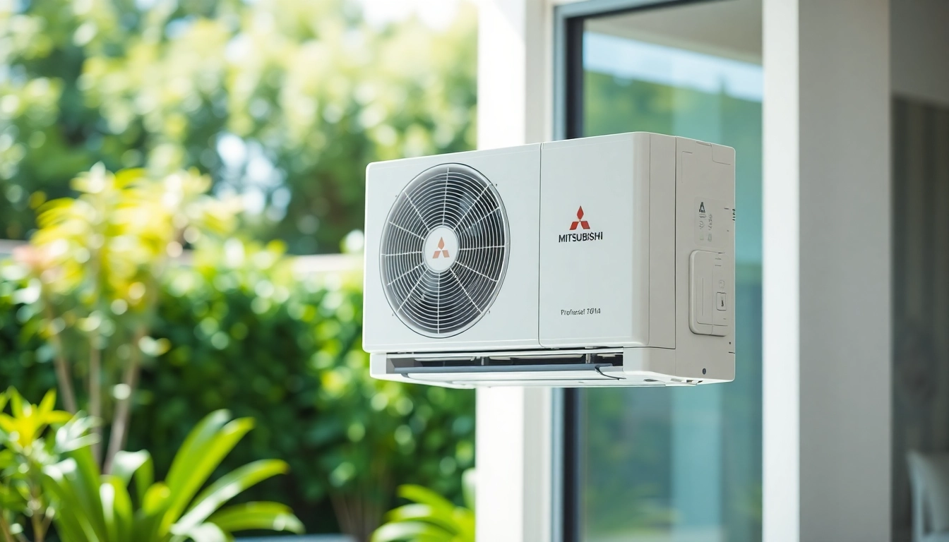 Install a Mitsubishi mini split AC unit for efficient cooling in a modern setup.