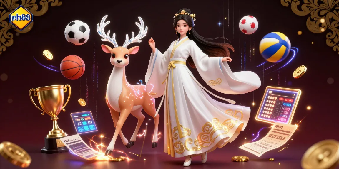 Experience the virtual excitement of betting on ph88 with dynamic sports elements and celestial imagery.