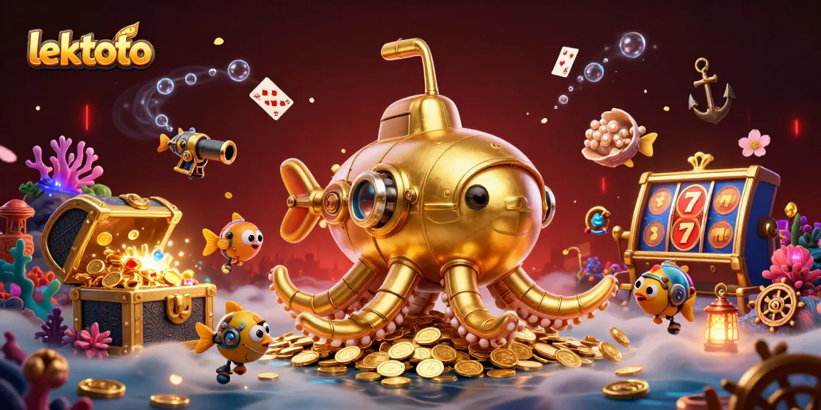 Experience lektoto with vibrant casino elements in an ultra-detailed 3D illustration.
