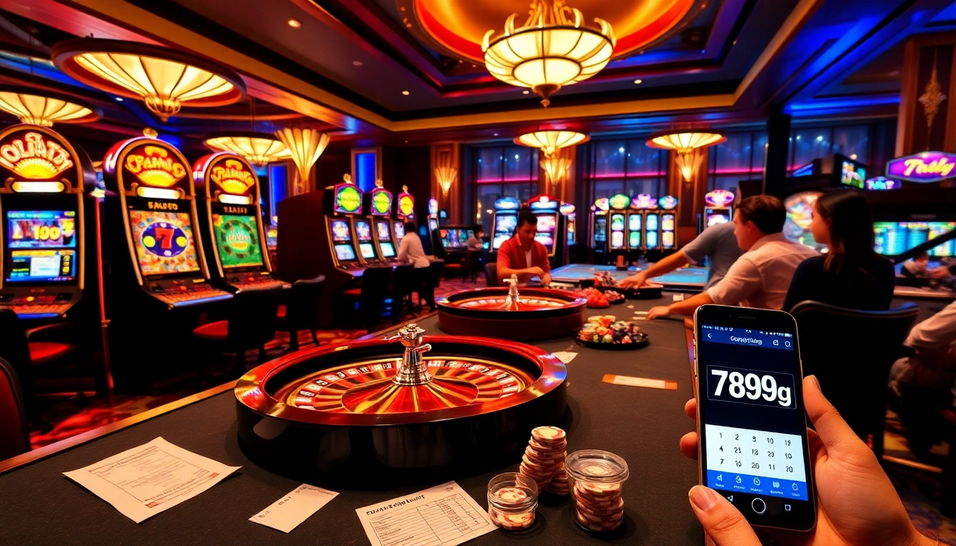 Jugadores entusiasmados disfrutando de diversos juegos de casino en la plataforma 789g, destacando la emoción del juego en línea.