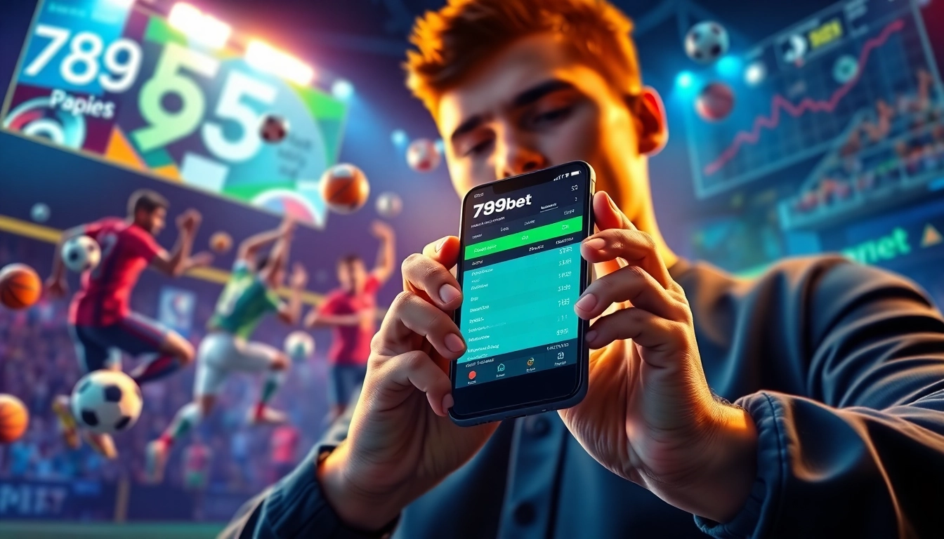 Engaging sports betting experience with the 789bet app, showcasing excitement in online gambling.