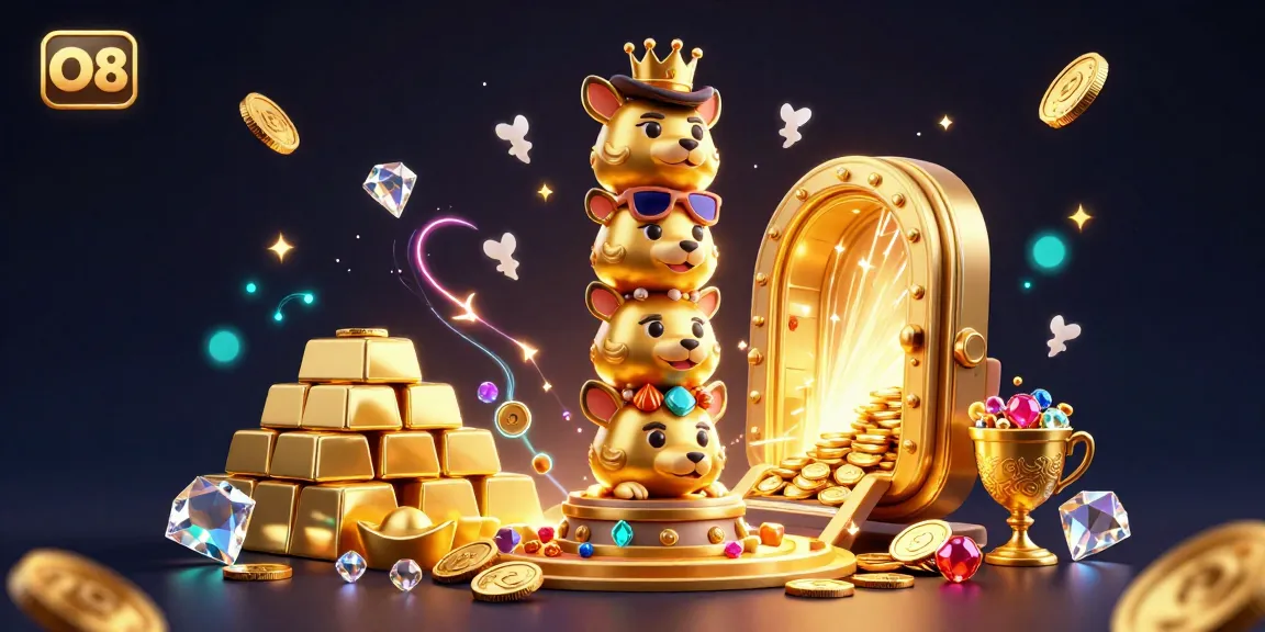 Experience O8's vibrant casino atmosphere with a totem pole, gold treasures, and dynamic elements.