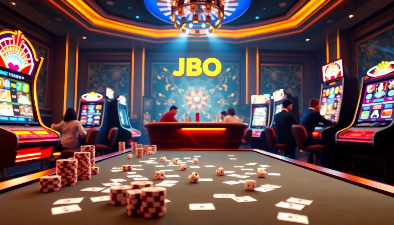Engage in thrilling gaming experiences at trang chủ jbo with vibrant casino visuals showcasing excitement!