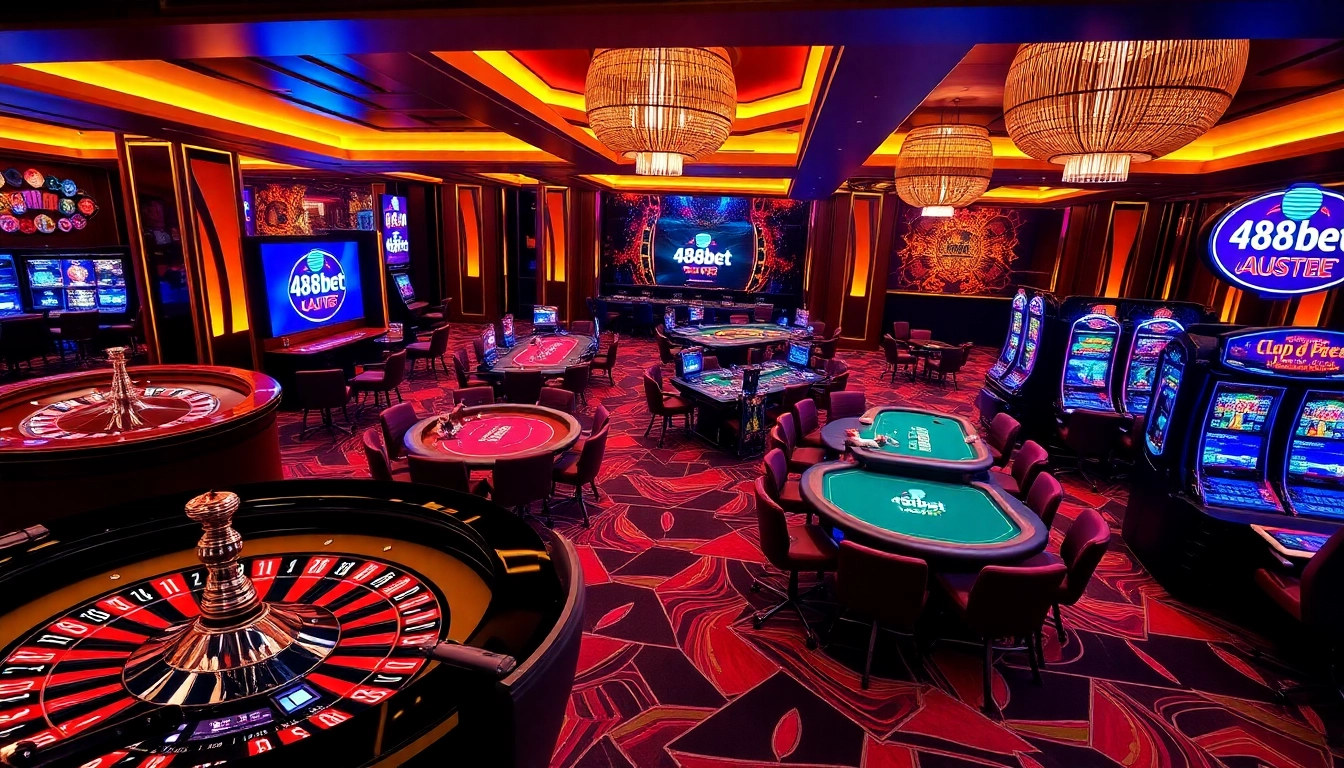 Experimenta la emoción de apostar en el casino 488bet con mesas vibrantes de ruleta y póker.
