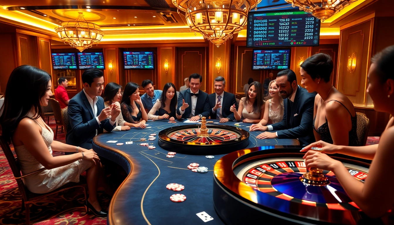 Experience the excitement of 68VIP with players engaged in high-stakes poker and roulette.