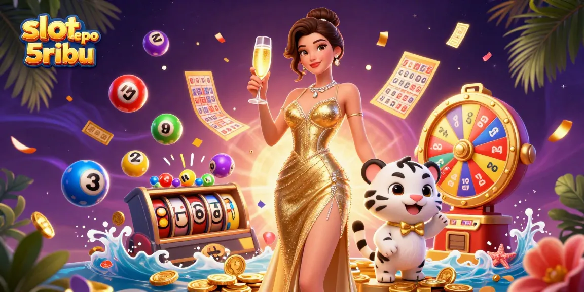 Spin to win with slot depo 5ribu at an exciting casino, showcasing vibrant games and rich visuals.