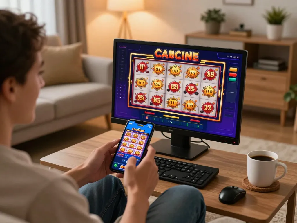 Experience the excitement of mig8 gaming with mobile slots in a cozy setup.