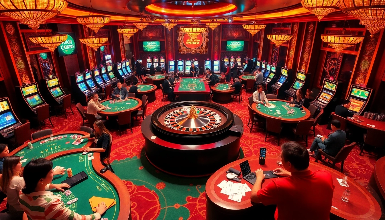 Experience the thrill of vin88.you with dazzling casino tables, chips, and a radiant roulette wheel.