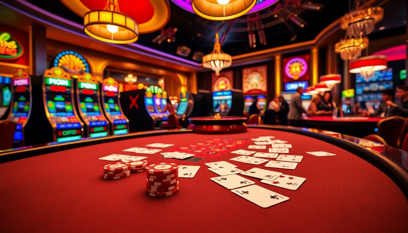 Exciting gameplay at 99ok.co.im with vibrant casino tables and engaging slot machines.